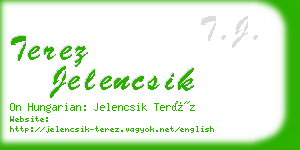 terez jelencsik business card